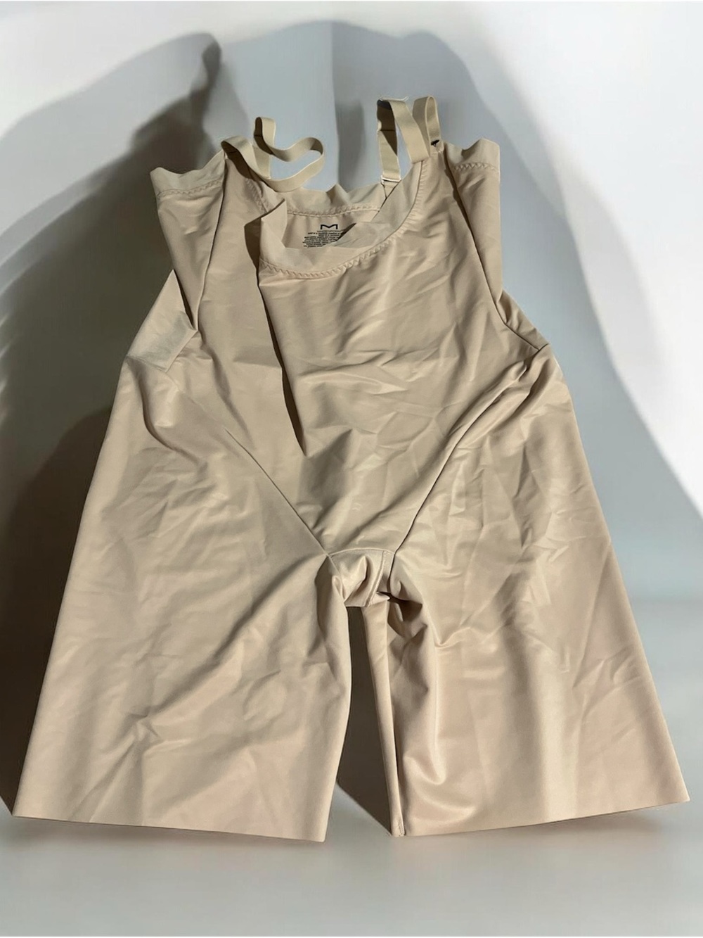 Beige Shaping Bodysuit with Adjustable Straps - Women's Shapewear